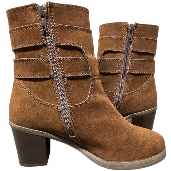 Hush Puppies Saige‎ Olivya Women's Biker Boots Brown Size 7 - Picture 5 of 10